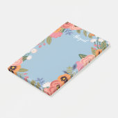 Post-it® Belles fleurs Pastel Boho - Nom personnalisé (Incliné)