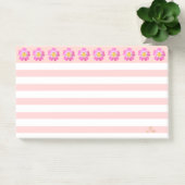 Post-it® Belles fleurs roses et rayures (Bureau)