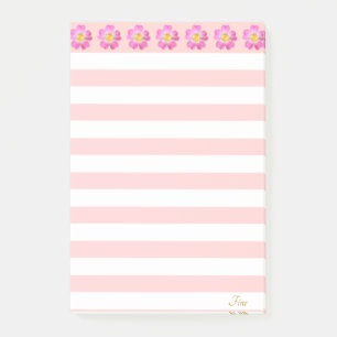 Post-it® Belles fleurs roses et rayures