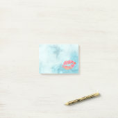 Post-it® Belles lèvres personnalisées sur marbre (Sur un bureau)