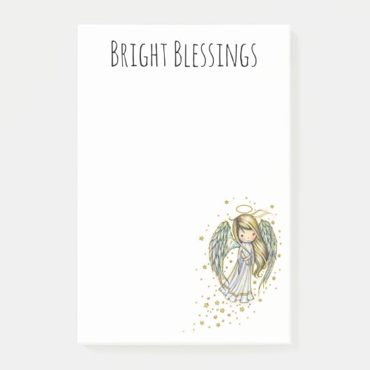 Post-it® Bénédictions brillantes mignonette Angel Sticky Po (Devant)