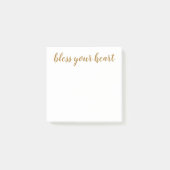 Post-it® Bénissez votre coeur Gold Script (Devant)