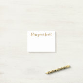 Post-it® Bénissez votre coeur Gold Script (Sur un bureau)