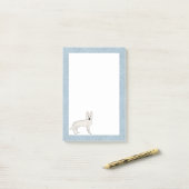 Post-it® Berger blanc blanc blanc GSD Cartoon Chien bleu (Sur un bureau)