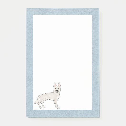Post-it® Berger blanc blanc blanc GSD Cartoon Chien bleu (Devant)