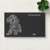 Post-it® Bernedoodle Art Abstrait Nom du chien (Bureau)