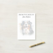 Post-it® Bernese Mountain Dog Lover Monogrammed Dog (Sur un bureau)