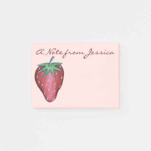 Post-it® Berry Fruit de fraise rouge personnalisé Poster so (Devant)