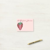 Post-it® Berry Fruit de fraise rouge personnalisé Poster so (Sur un bureau)