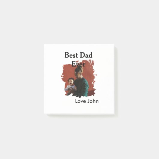 Post-it® Best dad ever father's dad gift photo name simple  (Devant)