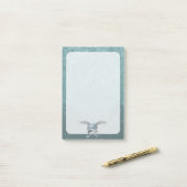 Post-it® Béton bleu-gris (Sur un bureau)