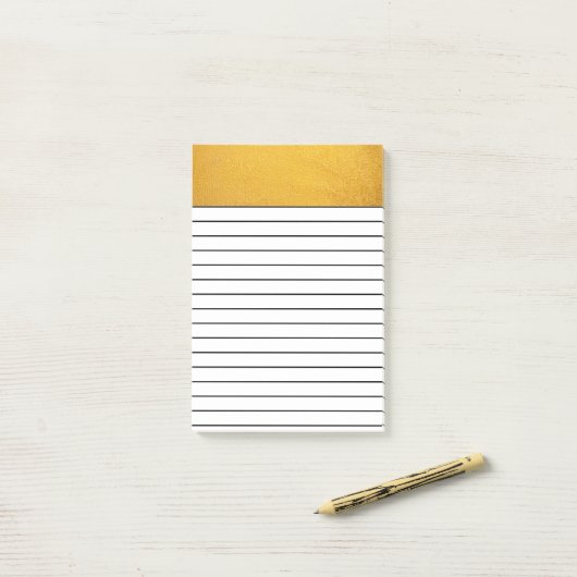 Post-it® Béton jaune | Lined (Sur un bureau)