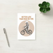 Post-it® Better Late Than Dead on Time - Biker Design (Bureau)