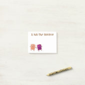 Post-it® Beurre d'arachide mignonne et caricature sandwich (Sur un bureau)