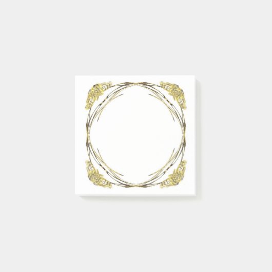 Post-it® Beurre d'or - Look Fractal Art Notes encadrées (Devant)