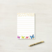 Post-it® Beurre Multicolore et Confetti Or (Sur un bureau)