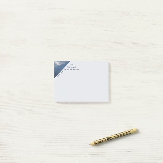 Post-it® Bible Scripture Psalm 23:4 Fear No Evil...  (Sur un bureau)