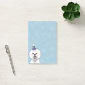 Post-it® Bichon mignon Frise utilisant un casquette de (Bureau)