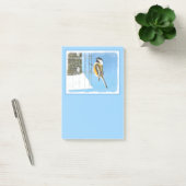 Post-it® Bickadee sur la peinture d'alimentation - Oiseaux  (Bureau)