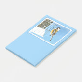Post-it® Bickadee sur la peinture d'alimentation - Oiseaux  (Incliné)