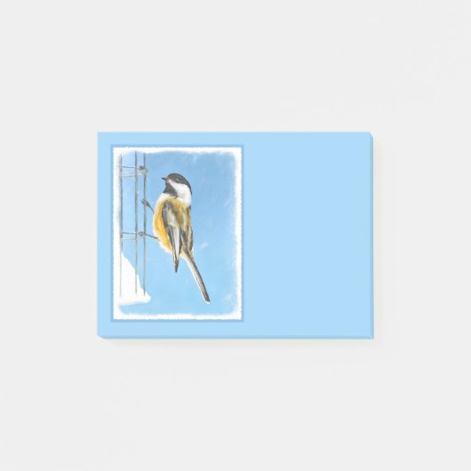 Post-it® Bickadee sur la peinture d'alimentation - Oiseaux (Devant)