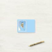 Post-it® Bickadee sur la peinture d'alimentation - Oiseaux (Sur un bureau)