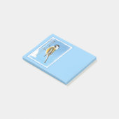 Post-it® Bickadee sur la peinture d'alimentation - Oiseaux (Incliné)