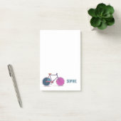 Post-it® Bicyclette couleur ligne dessin personnalisé (Bureau)