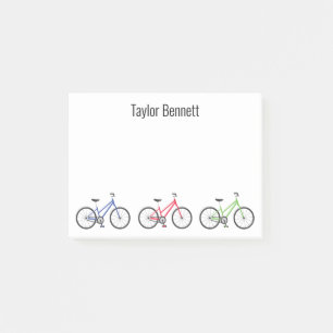 Post-it® Bicyclettes colorées Bloc-notes post-it personnali