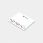 Post-it® Bicyclettes colorées Bloc-notes post-it personnali (Incliné)