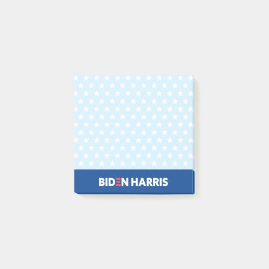 Post-it® Biden Harris White Stars Motif Light Blue (Devant)