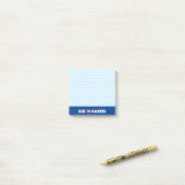 Post-it® Biden Harris White Stars Motif Light Blue (Sur un bureau)