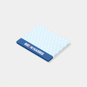 Post-it® Biden Harris White Stars Motif Light Blue