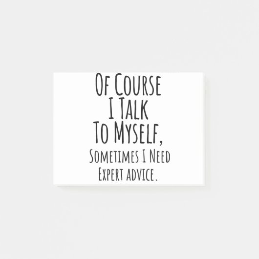 Post-it® bien sûr je me parle parfois moi-même, drôle (Devant)