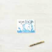 Post-it bienvenu de collègue des employés (Sur un bureau)