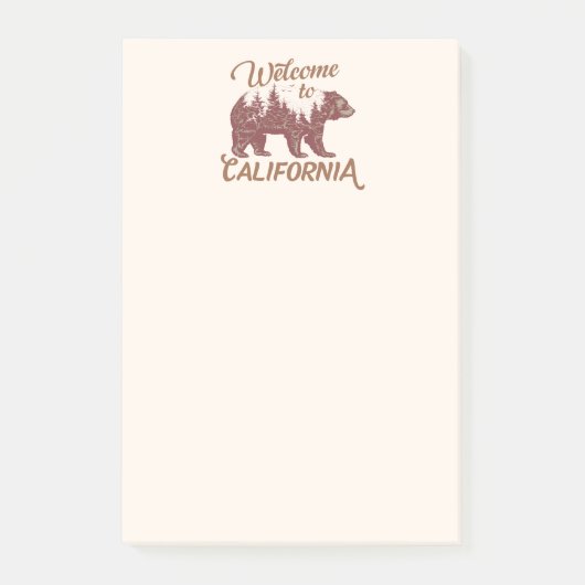 Post-it® Bienvenue à l'ours de Californie (Devant)