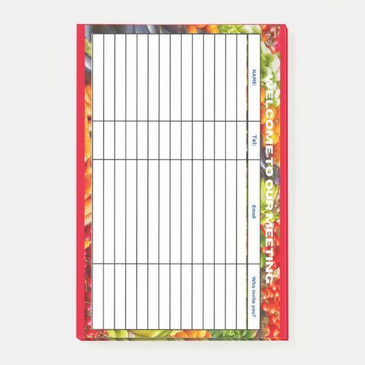 POST-IT® BIENVENUE À NOTRE RÉUNION (Devant)