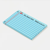 Post-it® Bienvenue au bureau de l'enseignant de l'école (Incliné)