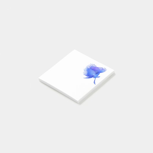 Post-it® Big Blue Betta Combattre Poisson Post It Notes (Incliné)