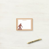 Post-it® Bigfoot Walking Sasquatch Fun Bigfooter Notes (Sur un bureau)