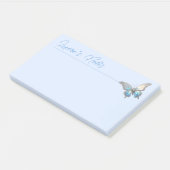 Post-it® Bijoux papillon Opale et argent (Incliné)