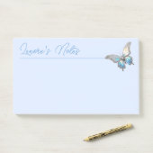 Post-it® Bijoux papillon Opale et argent (Sur un bureau)