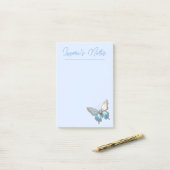 Post-it® Bijoux papillon Opale et argent (Sur un bureau)