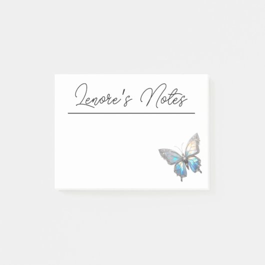 Post-it® Bijoux papillon Opale et argent (Devant)
