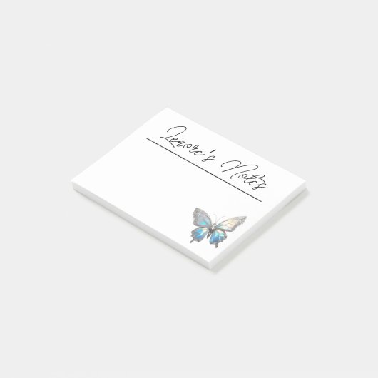 Post-it® Bijoux papillon Opale et argent (Incliné)