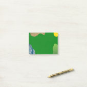 Post-it® Billet 3x4 sur le thème du golf qu'il note (Sur un bureau)