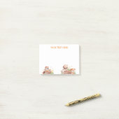 Post-it® Billet comestible Il Notes Beaux Animaux Joyeux Vi (Sur un bureau)