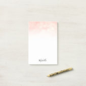 Post-it® billet personnalisé rose il note collant (Sur un bureau)