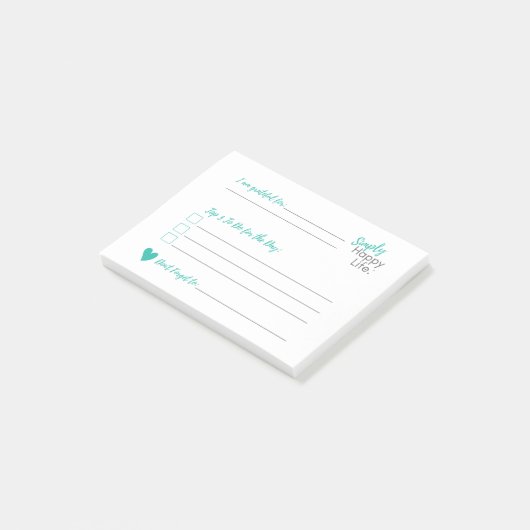 Post-it® billet quotidien note une gratitude (Incliné)