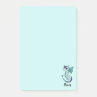 Billet zodiaque de conception de Cute Pisces Drago